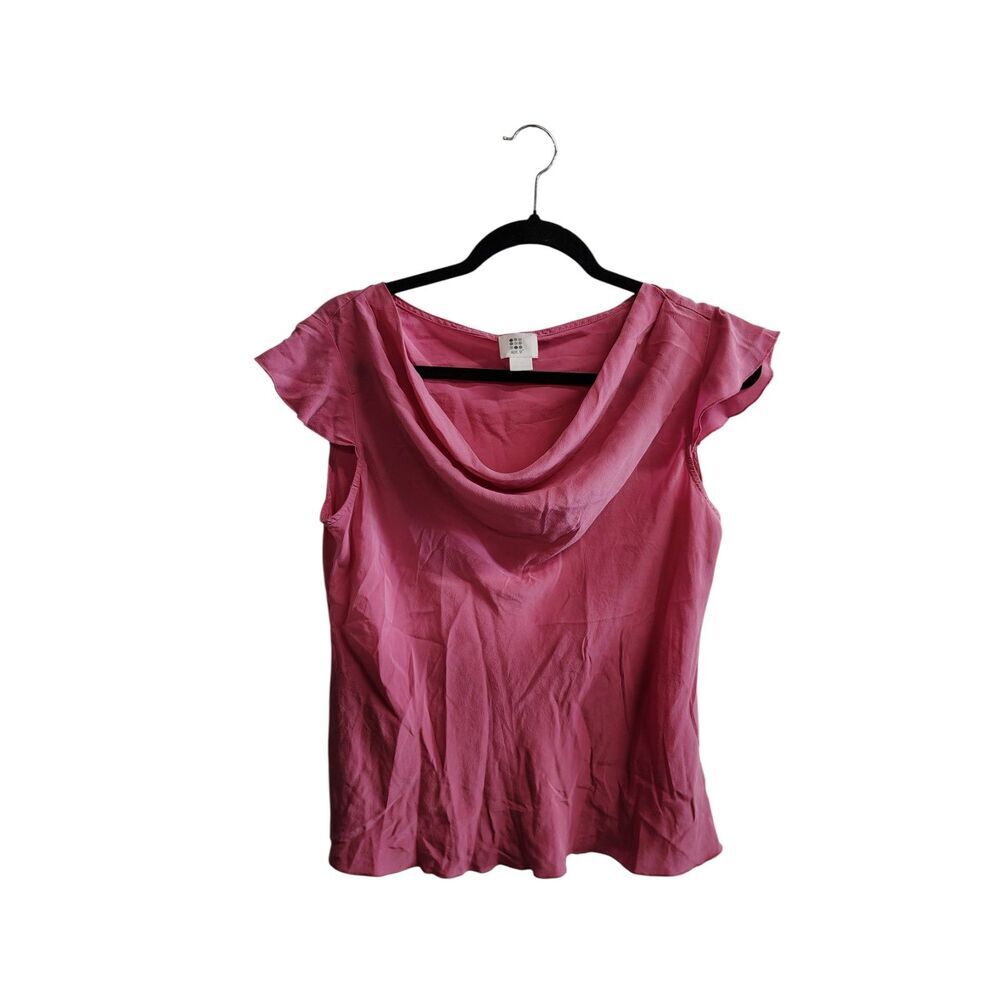 Apt. 9 Women's Medium Pink Cowl Neck Short Sleeve T-Shirt
